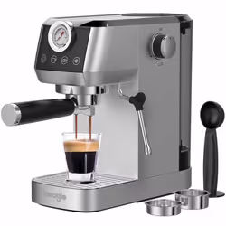 Machine à café Expresso 20 Bar Pompe Italienne- Iceagle - CM1665B Machine à Cappuccino - 1350W - Mousseur à Lait - Réservoir  ...