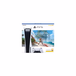 Sony PlayStation 5 Standard + Horizon Forbidden West, PlayStation 5, Noir, Blanc, 16000 Mo, GDDR6, AMD, AMD Ryzen Zen 2