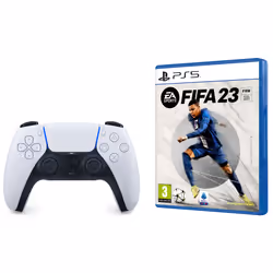 Sony DualSense + FIFA 23, Manette de jeu, PlayStation 5, Touche Retour, Touche Menu, Bouton Démarrer, Analogique/Numérique, R ...