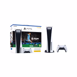 Sony Pack console Playstation 5 Standard + EA Sports FC24, PlayStation 5, Noir, Blanc, 16384 Mo, GDDR6, 448 Go/s, AMD