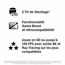Sony Playstation 5 Pro 2 To Wifi Noir, Blanc - Vue supplémentaire 5