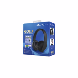 Sony Gold Wireless Headset + Fortnite VCH, Avec fil &sans fil, Jouer, 230 g, Casque, Noir