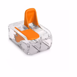 Borne de raccordement à levier 2 entrées pour une installation rapide sans soudure, parfaitement adapté pour des fils souples ...