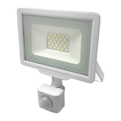 Silamp - Projecteur led Extérieur 20W IP65 blanc avec Détecteur de Mouvem