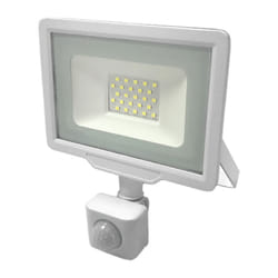 Silamp - Projecteur led Extérieur 30W IP65 blanc avec Détecteur de Mouvem