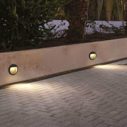 Silamp - Balise led Saillie Ronde 2W 220V 55° Grise IP65 pour Escaliers -