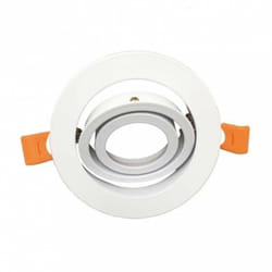 Support Spot GU10 LED Rond Blanc 110mm Orientable - SILAMP