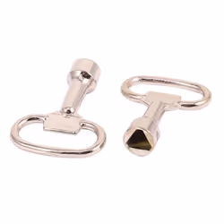 SOURCING MAP 2Pcs Clé Triangle Poubelle Clé douille pour 8mm Triangulaire Panneau Serrure Armoire