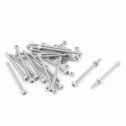 Vis dassemblage moletées - SOURCING MAP - M2 x 30mm - Acier inoxydable - Lot de 20 pièces - Hexagonale