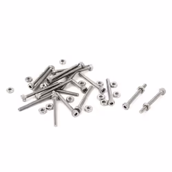 Vis à tête fraisée hexagonale - SOURCING MAP - M2 x 20mm - Acier inoxydable - Lot de 20 - Couleur gris