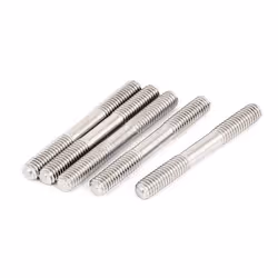 Cache Vis SOURCING MAP Goujon Double Extrémité Fileté Vis Boulon 304 Inox Acier M6 x 50mm 5Pcs