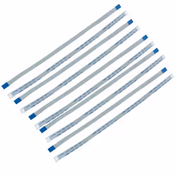 Câble plat flexible SOURCING MAP FFC Type A 05mm Pas 10 broches AWM 20624 80C Celsius 60V VW-1 200mm Longueur 10Pcs