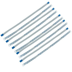 Câble plat flexible SOURCING MAP FFC Type A 05mm Pas 10 broches AWM 20624 80C Celsius 60V VW-1 200mm Longueur 10Pcs