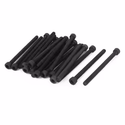Vis Hexagonale SOURCING MAP 20Pcs M5 x 70 mm Vis à tête Cylindrique à Six pans Creux en Acier allié Noir