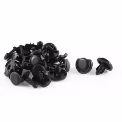 Rivets Plastiques - RIVET - 7mm - 15 Pcs - Noir - Pour Toyota
