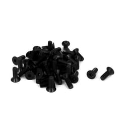 Boulon à Tête Fraisée M4 - SOURCING MAP - 50 Pcs - Acier 109 - Hexagonal - Noir