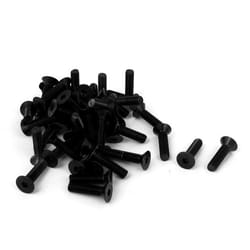 Vis hexagonale SOURCING MAP 50Pcs M4 x 16mm Vis à Tête Fraisée Plate à Six Pans Creux Vis à Douille Hexagonale Boulon Métrique Noir