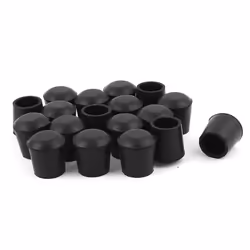 SOURCING MAP Pied de meuble caoutchouc 18mm ID Patin Embout Tampon protection Chaise Bureau Meubles Noir 18Pcs