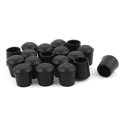 SOURCING MAP Pied de meuble caoutchouc 18mm ID Patin Embout Tampon protection Chaise Bureau Meubles Noir 18Pcs