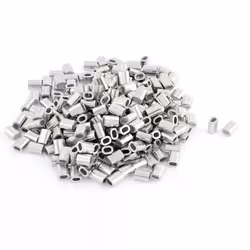 Gaine de câble SOURCING MAP manchons aluminium ovale 1mm Câble Acier collier serti 300Pcs