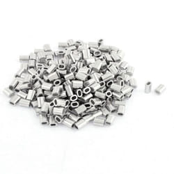Gaine de câble SOURCING MAP manchons aluminium ovale 1mm Câble Acier collier serti 300Pcs