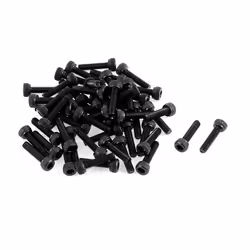 Vis SOURCING MAP 50Pcs M25 x 10 mm vis à tête hexagonale à six pans creux boulon Acier allié métaux