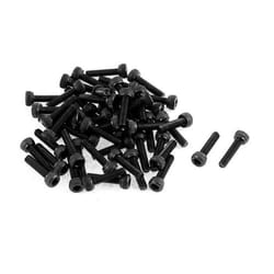 Vis SOURCING MAP 50Pcs M25 x 10 mm vis à tête hexagonale à six pans creux boulon Acier allié métaux