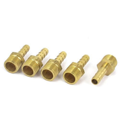 Raccord cannelé - SOURCING MAP - 1/4BSP - Laiton - 5 pièces - Tuyau 6mm
