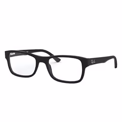 Ray-Ban RB5268, Adulte, Unisexe, Rectangulaire, Noir, Verres non polarisés, Acétate