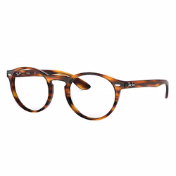 Ray-Ban RB5283, Adulte, Unisexe, Rond, Tortue, Verres non polarisés, Acétate