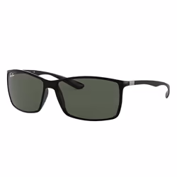 Ray-Ban RB4179, Adulte, Unisexe, Rectangulaire, Noir, Verres non polarisés, Vert