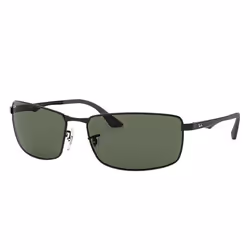 Ray-Ban RB3498, Adulte, Unisexe, Rectangulaire, Noir, Verres non polarisés, Métal
