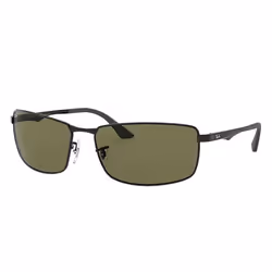 Ray-Ban RB3498, Adulte, Unisexe, Rectangulaire, Noir, Verres polarisés, Métal