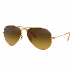 Ray-Ban AVIATOR GRADIENT, Adulte, Unisexe, Aviateur, Or, Verres non polarisés, Métal