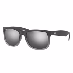 Ray-Ban JUSTIN CLASSIC, Adulte, Unisexe, Carré, Gris, Verres non polarisés, Nylon