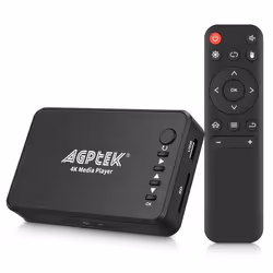 Lecteur Multimédia 4K - Noir - HDMI/AV/VGA - Support 14TB HDD - Lecture jusquà 256G USB/SD