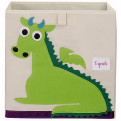 3 Sprouts SP3SSBDR Boîte de rangement Carré Coton Beige, Noir, Bleu, Vert, Blanc