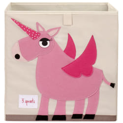3 Sprouts SP3SSBUN Boîte de rangement Carré Coton Beige, Noir, Marron, Rose, Blanc
