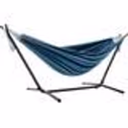 Hamac Double - Vivere - Blue Lagoon - Support en acier - 250x109x104 cm - 2 personnes