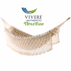 Hamac - VIVERE - HONEY ISLAND - Double - Coton Brésilien 100% - Ultra Large 385x170 cm