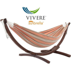 HAMAC DOUBLE SUNBRELLA® AVEC SUPPORT EN PIN MASSIF (260 CM) - CAMEO