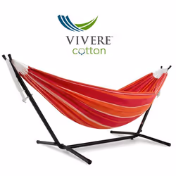 VIVERE HAMAC DOUBLE EN COTON AVEC SUPPORT (250 CM)  - MIMOSA