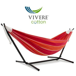 VIVERE HAMAC DOUBLE EN COTON AVEC SUPPORT (250 CM)  - MIMOSA
