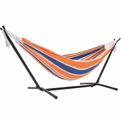 Vivere UHSDO8-40, Hamac avec cadre, 205 kg, 1 personne(s), Coton, Bleu, Orange, Blanc, Acier