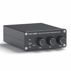 Fosi Audio TB10A Amplificateur Récepteur Audio Stéréo 2 Canaux Mini Ampli Intégré Hi-Fi Classe D 2.0CH pour Enceintes de Salon 10