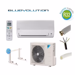 PRET A POSER CLIMATISATION DAIKIN 2000W FTXB RXB20C + KIT DE POSE 10 METRES + SUPPORT MURAL économie d'énergie : A++ NIVEAU S ...