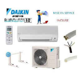 Daikin - pret a poser climatisation 2000W R32 reversible FTXF20B + kit de pose 3 metres + support mural + mise en service incluse