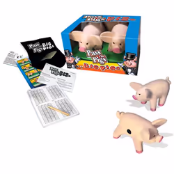 Winning Moves Games Pass The Pigs Big Pigs, Adultes et enfants, unisexe, 7 an(s), 2 oversized foam pig dice, 1 oversized scor ...