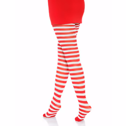 Leg Avenue 7100_06222 Collant et chaussette Rouge, Blanc - Vue supplémentaire 3