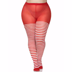 Leg Avenue 7100Q_06207 Collant et chaussette Rouge, Blanc - Vue supplémentaire 4